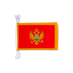 Montenegro Fahnenkette 15 x 22 cm, 3 m