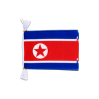 Corée du Nord Mini Guirlande fanion 15 x 22 cm, 3 m