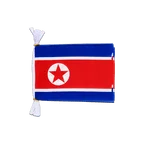 Nordkorea Fahnenkette 15 x 22 cm, 3 m