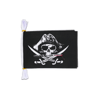 Pirate avec sabre sanglant Mini Guirlande fanion 15 x 22 cm, 3 m