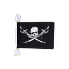 Pirat mit Säbel Fahnenkette 15 x 22 cm, 3 m