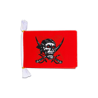 Pirat Rotes Tuch Fahnenkette 15 x 22 cm, 3 m
