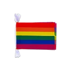 Regenbogen Fahnenkette 15 x 22 cm, 3 m