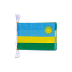 Rwanda Mini Guirlande fanion 15 x 22 cm, 3 m