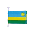Mini Guirlande fanion Rwanda 15 x 22 cm, 3 m