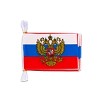 Russland mit Wappen Fahnenkette 15 x 22 cm, 3 m