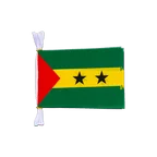 Sao Tome & Principe Fahnenkette 15 x 22 cm, 3 m