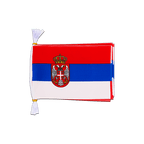 Serbie avec blason Mini Guirlande fanion 15 x 22 cm, 3 m