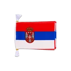 Mini Guirlande fanion Serbie avec blason 15 x 22 cm, 3 m