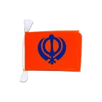 Mini Guirlande fanion Sikhisme 15 x 22 cm, 3 m