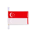 Mini Guirlande fanion Singapour 15 x 22 cm, 3 m