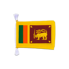 Sri Lanka Mini Guirlande fanion 15 x 22 cm, 3 m