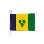 Mini Guirlande fanion Saint Vincent et les Grenadines 15 x 22 cm, 3 m