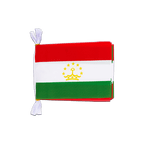 Tadjikistan Mini Guirlande fanion 15 x 22 cm, 3 m