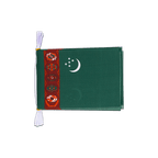 Turkmenistan Fahnenkette 15 x 22 cm, 3 m