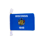 Wisconsin Mini Guirlande fanion 15 x 22 cm, 3 m