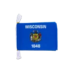 Mini Guirlande fanion Wisconsin 15 x 22 cm, 3 m