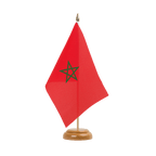 Marokko Holz Tischflagge 15 x 22 cm