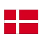 Denmark Flag Sticker 3x4", 5 pcs