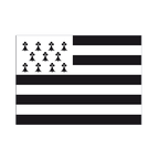 Bretagne Autocollant drapeau 7 x 10 cm, 5 pcs