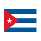Autocollant drapeau Cuba 7 x 10 cm, 5 pcs