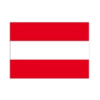 Autocollant drapeau Autriche 7 x 10 cm, 5 pcs