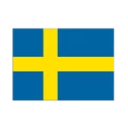 Autocollant drapeau Suède 7 x 10 cm, 5 pcs