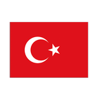 Turquie Autocollant drapeau 7 x 10 cm, 5 pcs