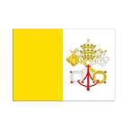 Autocollant drapeau Vatican 7 x 10 cm, 5 pcs