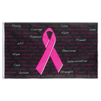 Pink Ribbon Inscriptions - 3x5 ft Flag