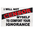 Censor weiß - Flagge 90 x 150 cm