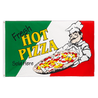 Fresh Hot Pizza - Flagge 90 x 150 cm