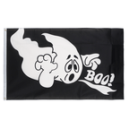 Halloween Geist mit Boo - Flagge 90 x 150 cm