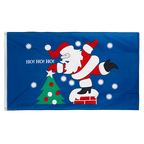 Ho Ho Ho Père Noël - Drapeau 90 x 150 cm