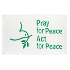 Paix Pray for Peace colombe - Drapeau 90 x 150 cm