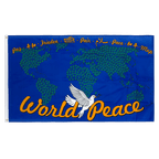 World Peace Map Blue - 3x5 ft Flag