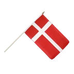 Denmark Hand Waving Flag 12x18"