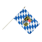 Bavière avec blason Drapeau sur hampe 30 x 45 cm