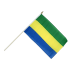 Gabon Hand Waving Flag 12x18"