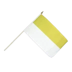 Kirche Gelb Weiß Stockflagge 30 x 45 cm