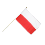 Pologne Drapeau sur hampe 30 x 45 cm