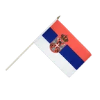 Serbien mit Wappen Stockflagge 30 x 45 cm