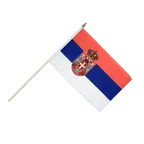 Serbia with crest Hand Waving Flag 12x18"