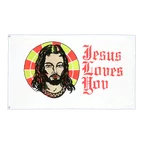 Jesus Loves You Flagge 90 x 150 cm