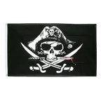 Drapeau Pirate avec sabre sanglant 90 x 150 cm