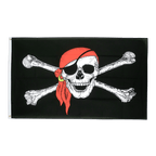 Pirate avec foulard Drapeau 90 x 150 cm
