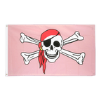 Pirate rose - Drapeau 90 x 150 cm