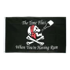 Pirat The Time Flies When You are Having Rum Flagge 90 x 150 cm