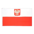 Drapeau Pologne avec aigle 90 x 150 cm