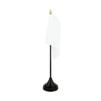 Blanc Mini drapeau de table 10 x 15 cm